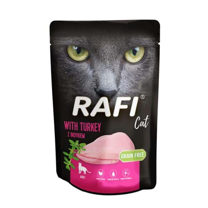 Rafi Cat Grain Free - Bezlepková kapsička s krůtím masem pro kočky 100g Rafi