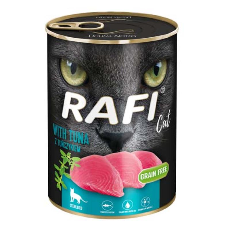 Rafi Cat Sterilized Grain Free - Bezlepková konzerva s tuňákem pro sterilizované Rafi