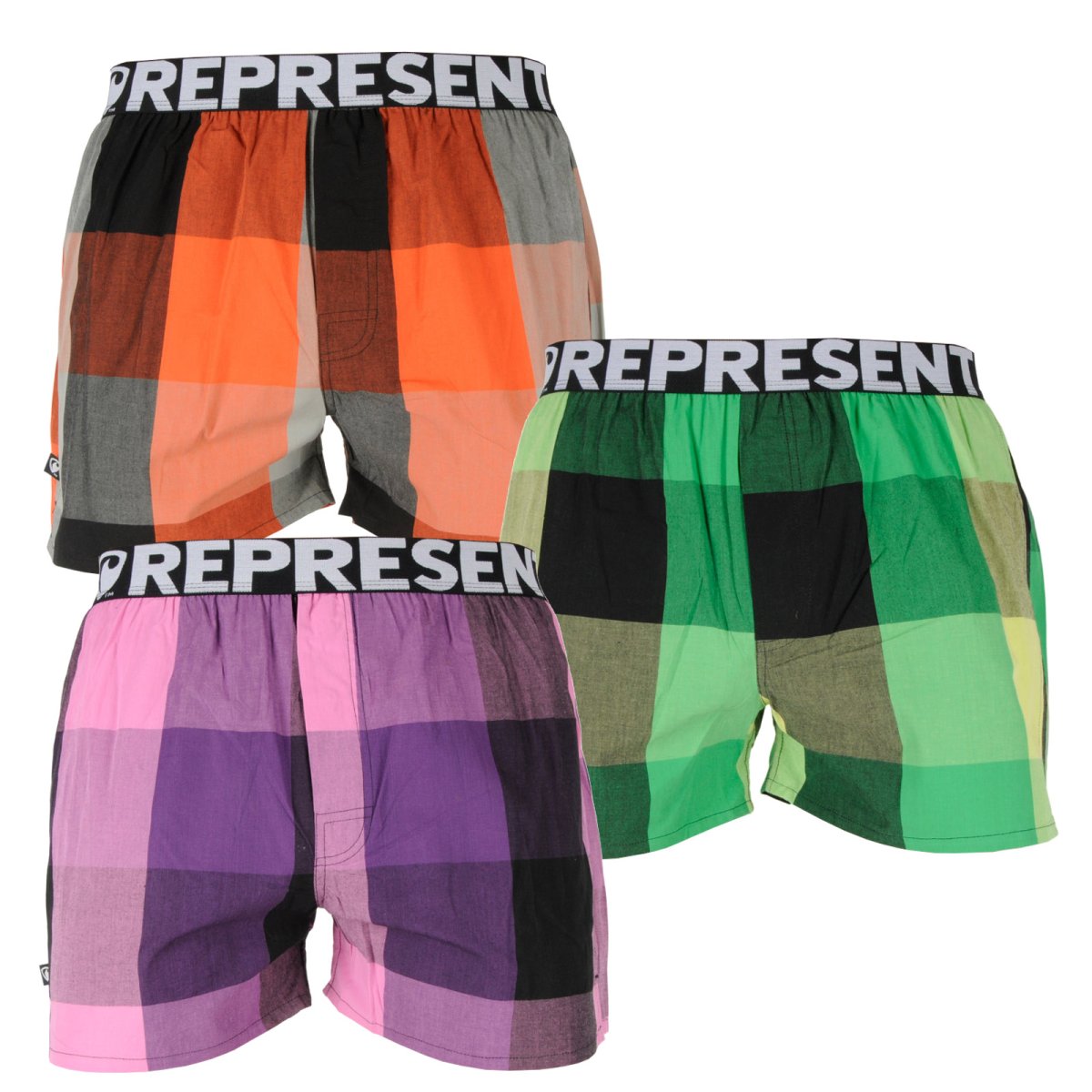 Represent 3PACK pánské trenky Mikebox (R1M-BOX-02515357) M Represent