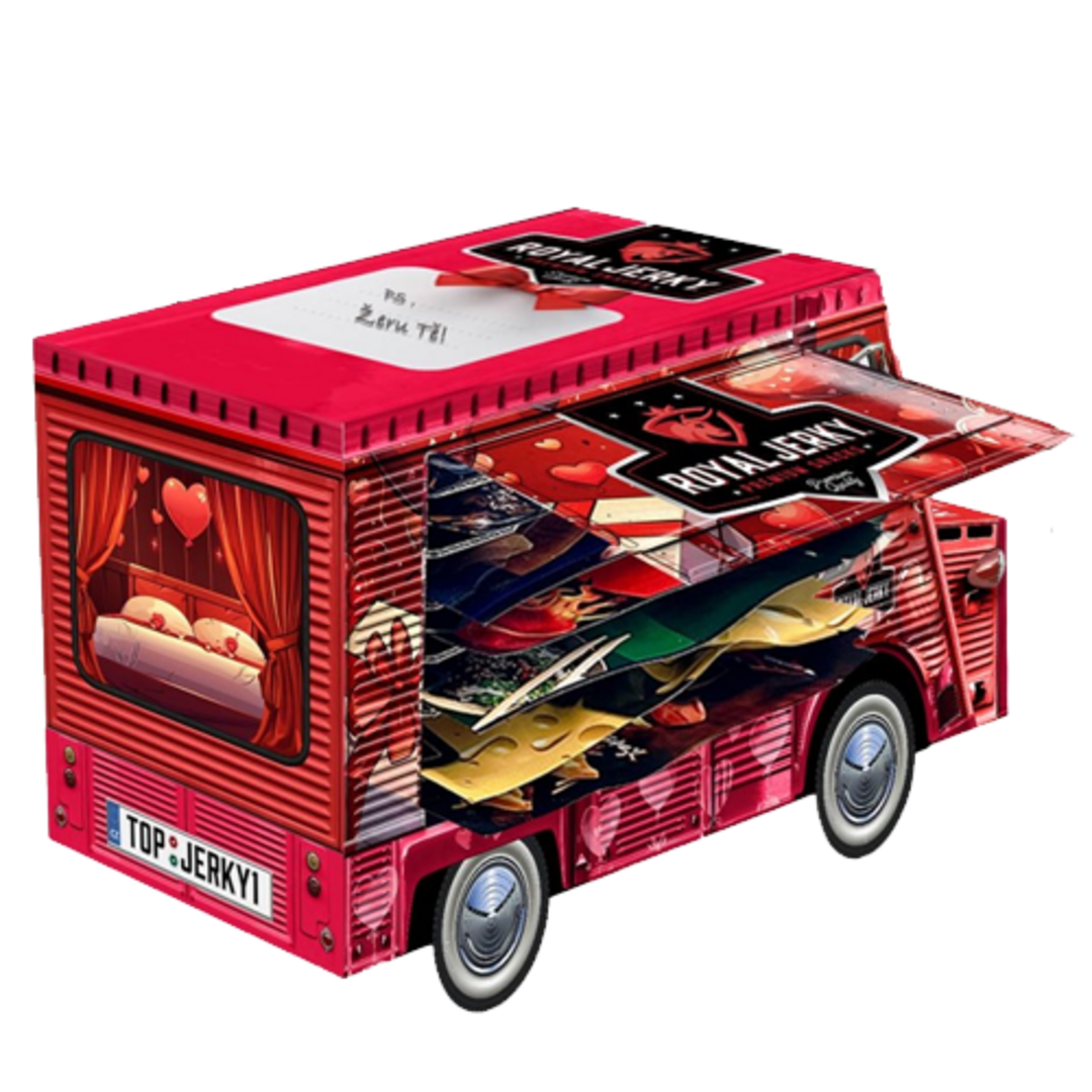 Royal Jerky Láskyplný FOOD TRUCK plný sušeného masa (7x jerky) Royal Jerky