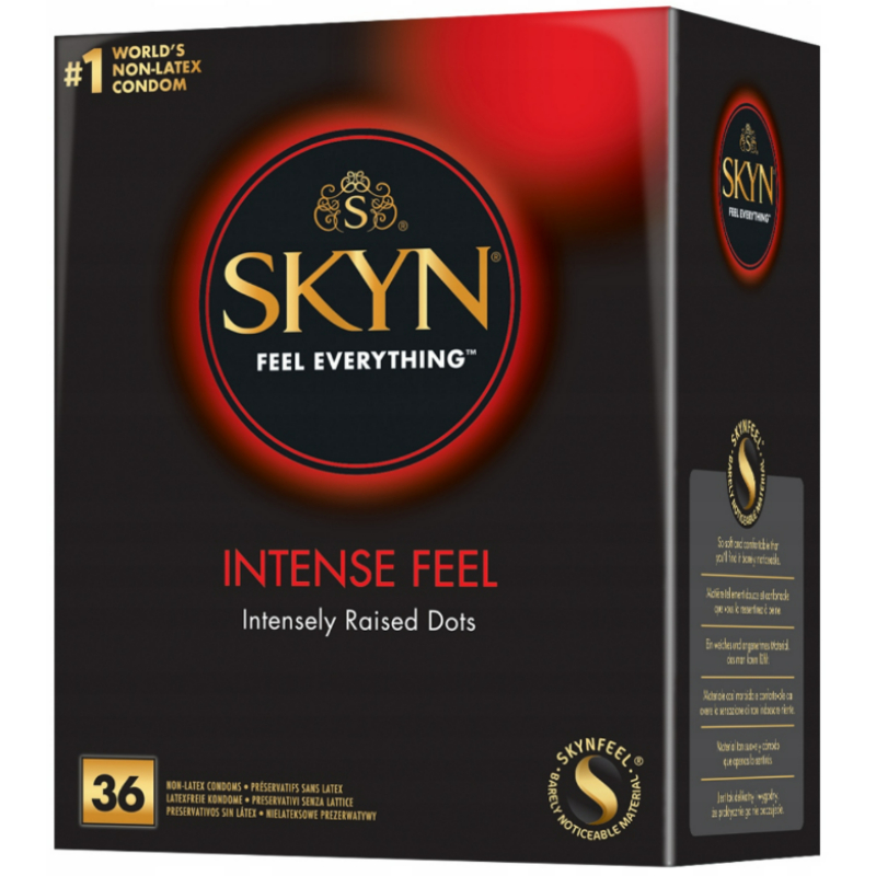 SKYN Intense Feel – bezlatexové kondomy s vroubky (36 ks) SKYN