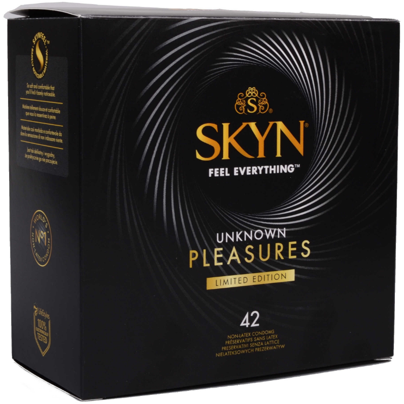 SKYN Unknown Pleasures – bezlatexové kondomy (42 ks) SKYN