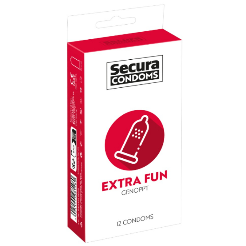 Secura Extra Fun – vroubkované kondomy (12 ks) Secura