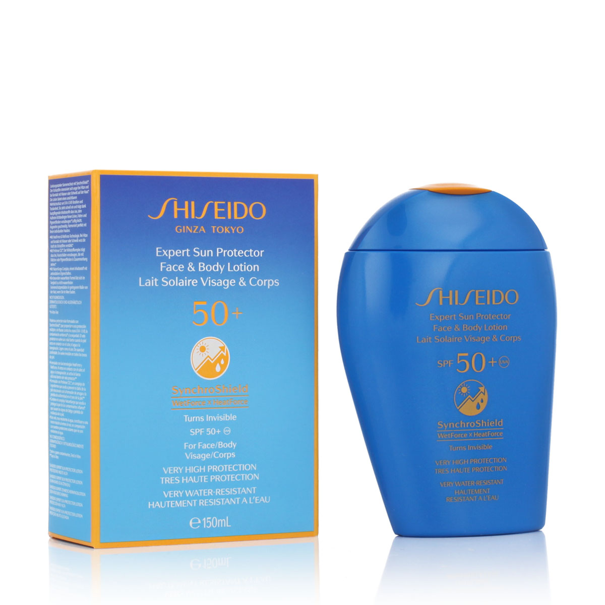 Shiseido SynchroShield Expert Sun Protector Face & Body Lotion SPF 50+ 150 ml 50 ml Shiseido