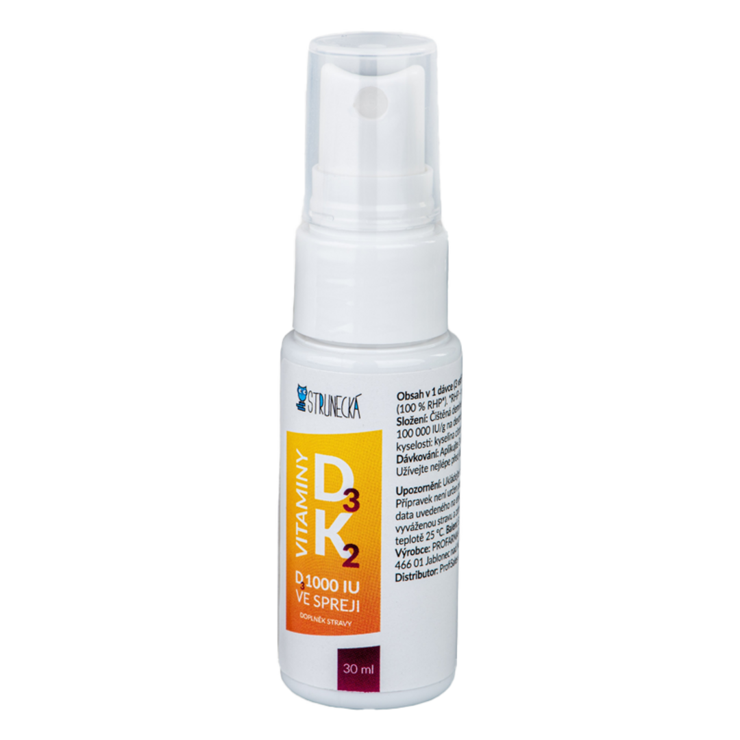 Strunecká Vitamin D3 1000 IU + K2 ve spreji - 30ml Strunecká