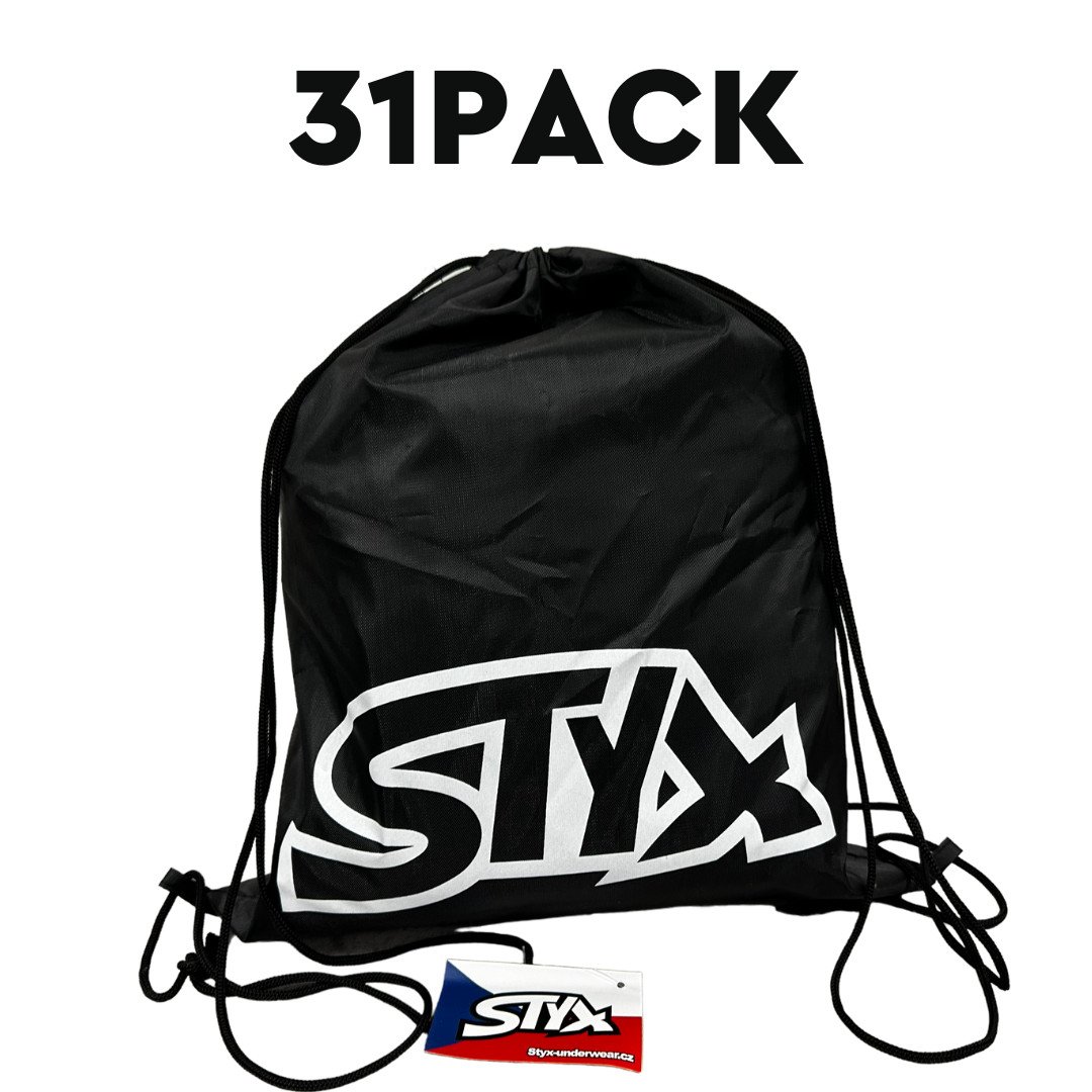 Styx 31PACK pánské trenky klasická guma - trenky na měsíc L Styx