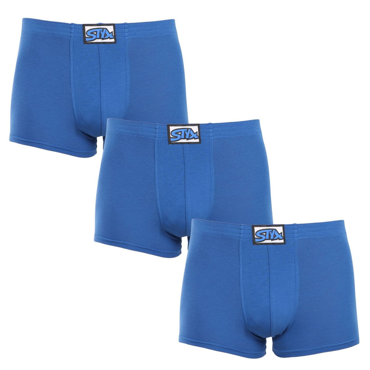 Styx 3PACK pánské boxerky klasická guma modré (3Q1167) L Styx