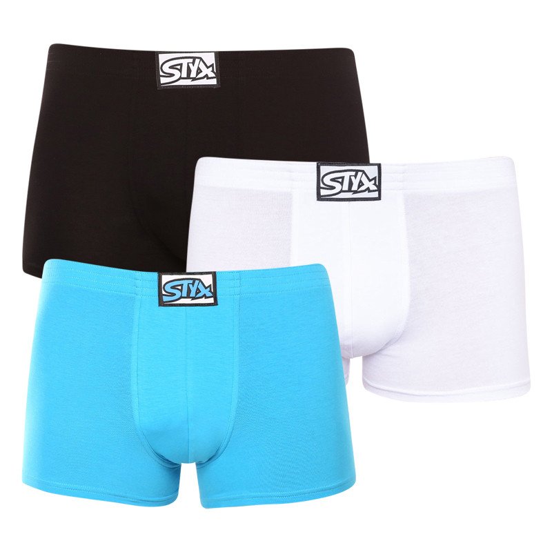 Styx 3PACK pánské boxerky klasická guma vícebarevné (3Q96019) L Styx