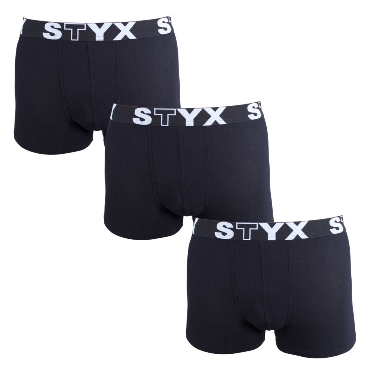 Styx 3PACK pánské boxerky sportovní guma nadrozměr černé (3R960) 3XL Styx