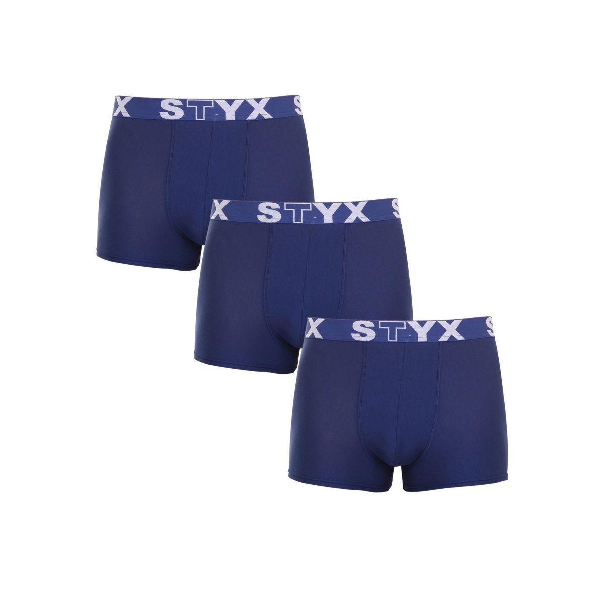 Styx 3PACK pánské boxerky sportovní guma tmavě modré (3G968) L Styx