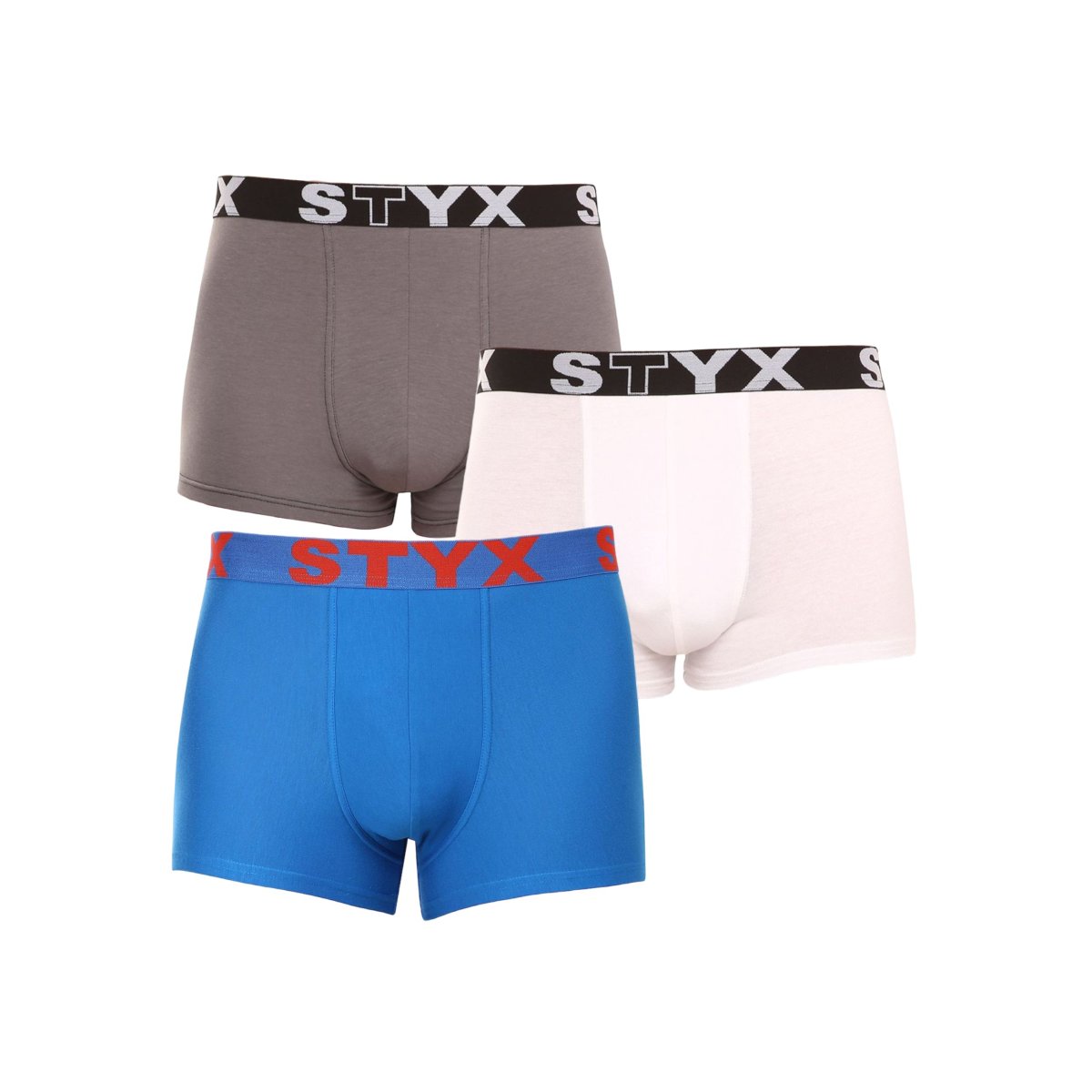 Styx 3PACK pánské boxerky sportovní guma vícebarevné (3G10137) L Styx