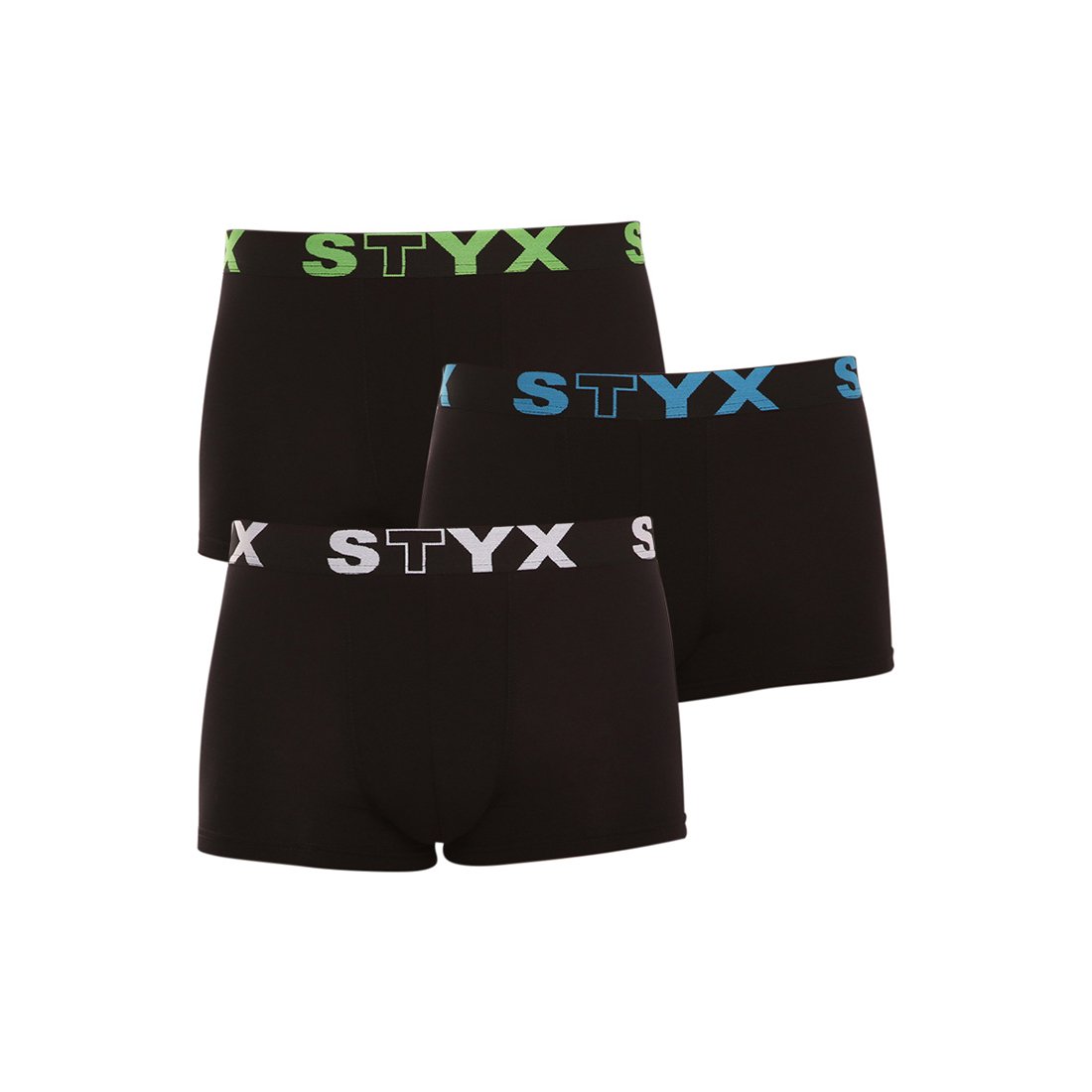 Styx 3PACK pánské boxerky sportovní guma vícebarevné (G9606162) XL Styx