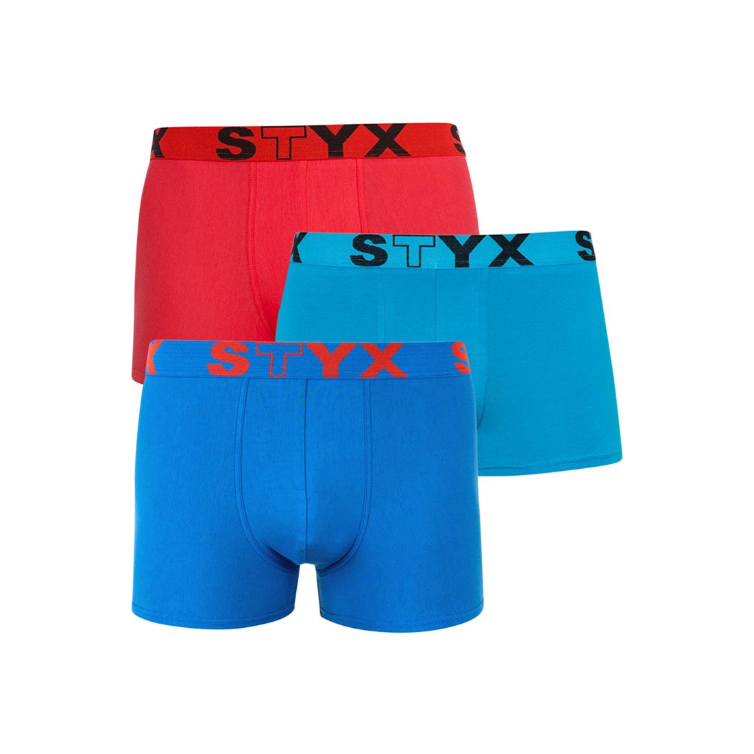 Styx 3PACK pánské boxerky sportovní guma vícebarevné (G9676964) L Styx