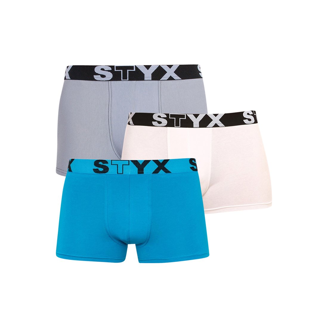 Styx 3PACK pánské boxerky sportovní guma vícebarevné (G969106167) M Styx