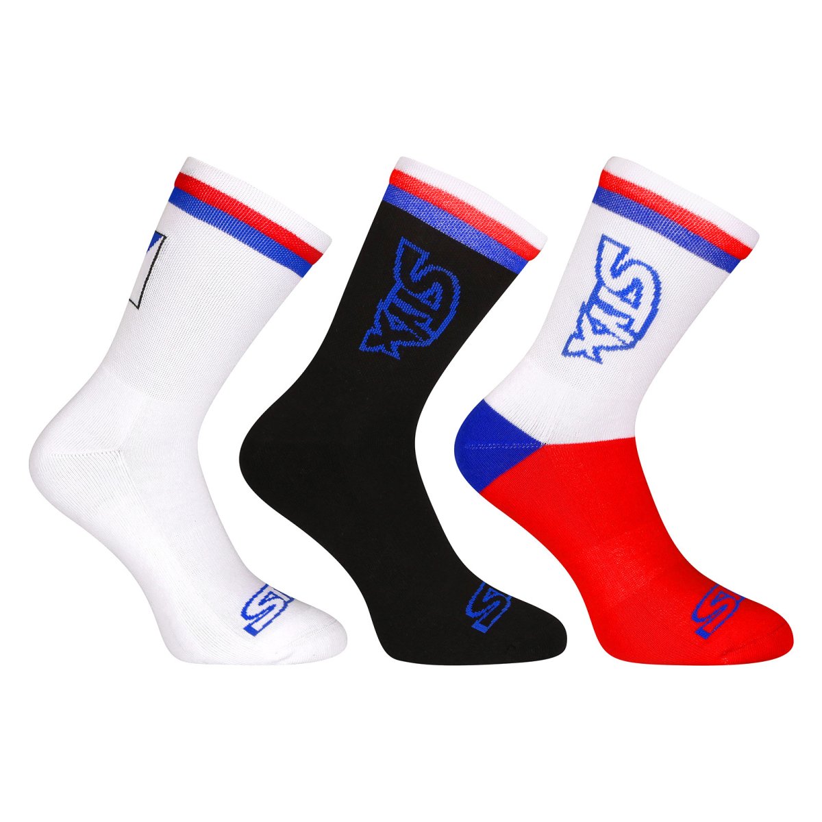 Styx 3PACK ponožky vysoké vícebarevné trikolóra (3HV09014) XL Styx