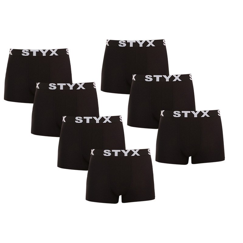 Styx 7PACK pánské boxerky sportovní guma černé (7G960) L Styx