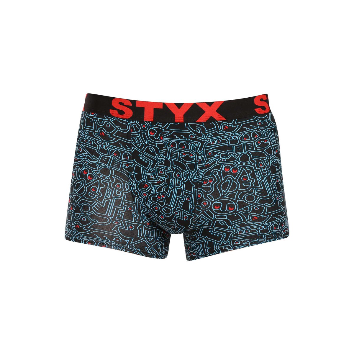 Styx Pánské boxerky art sportovní guma doodle (G1256/2) L Styx