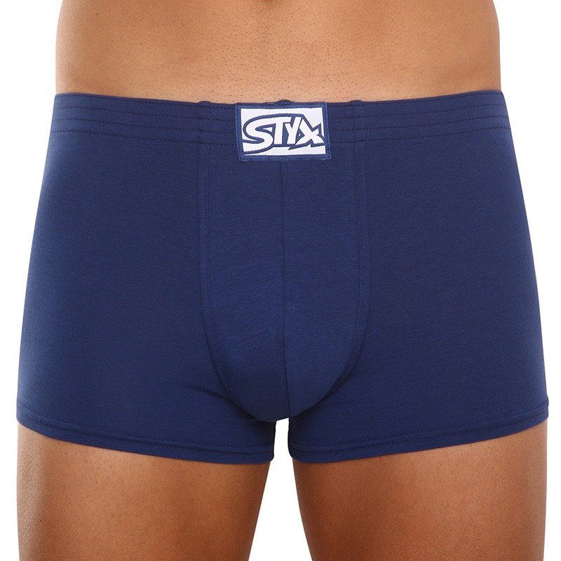 Styx Pánské boxerky klasická guma modré (Q968) M Styx