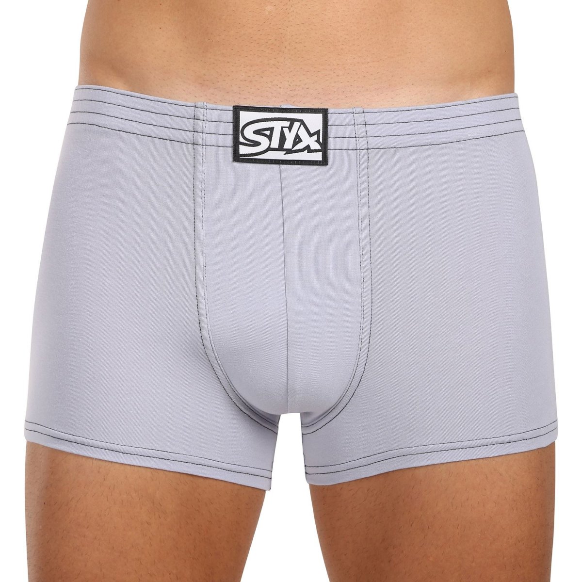 Styx Pánské boxerky klasická guma světle šedá (Q1067) XL Styx