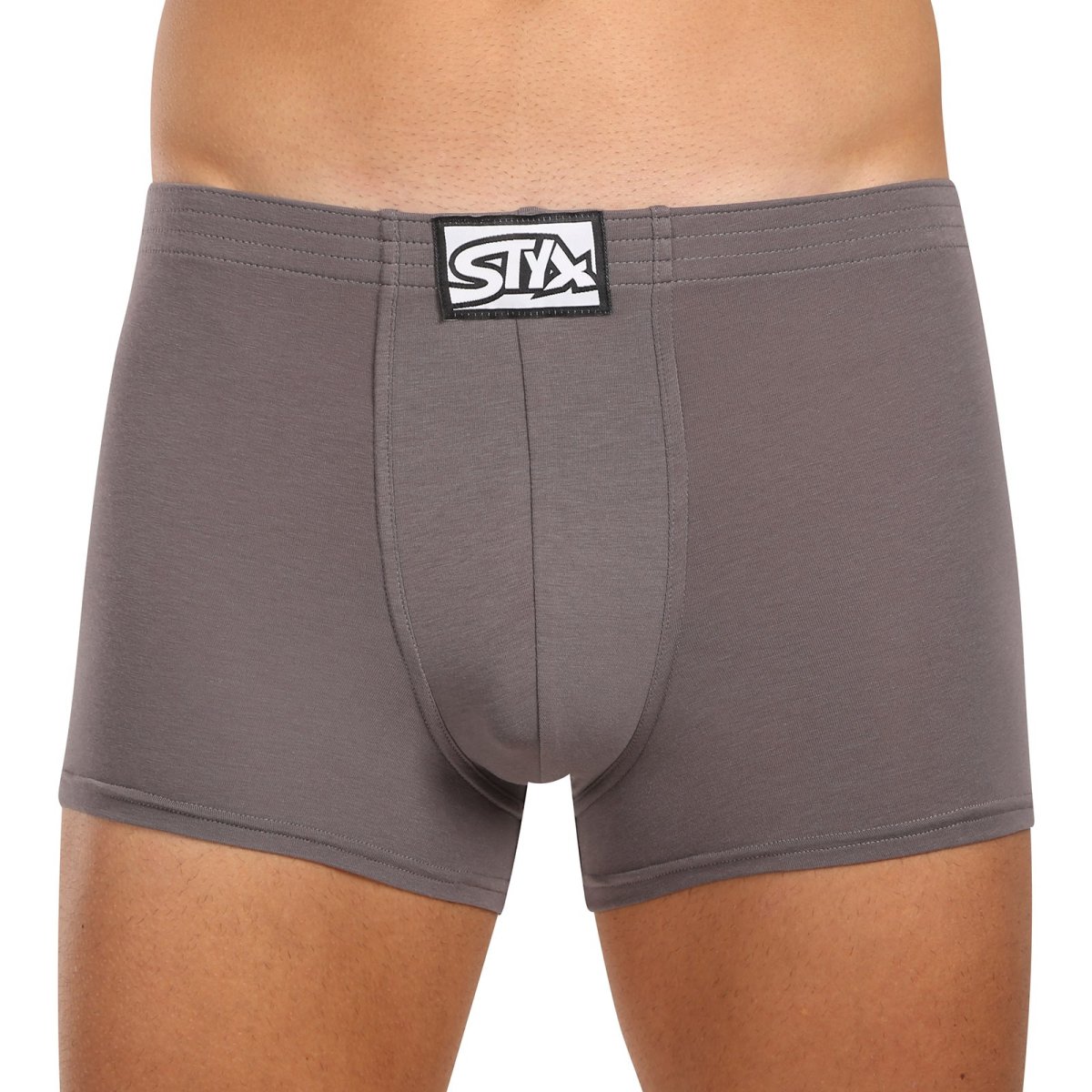 Styx Pánské boxerky klasická guma tmavě šedé (Q1063) XL Styx