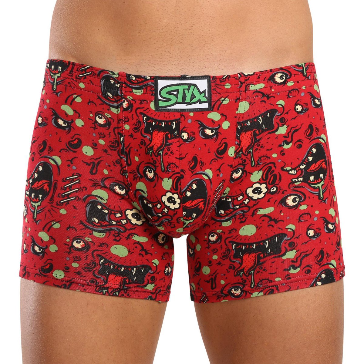 Styx Pánské boxerky long art klasická guma zombie (F1451) XL Styx