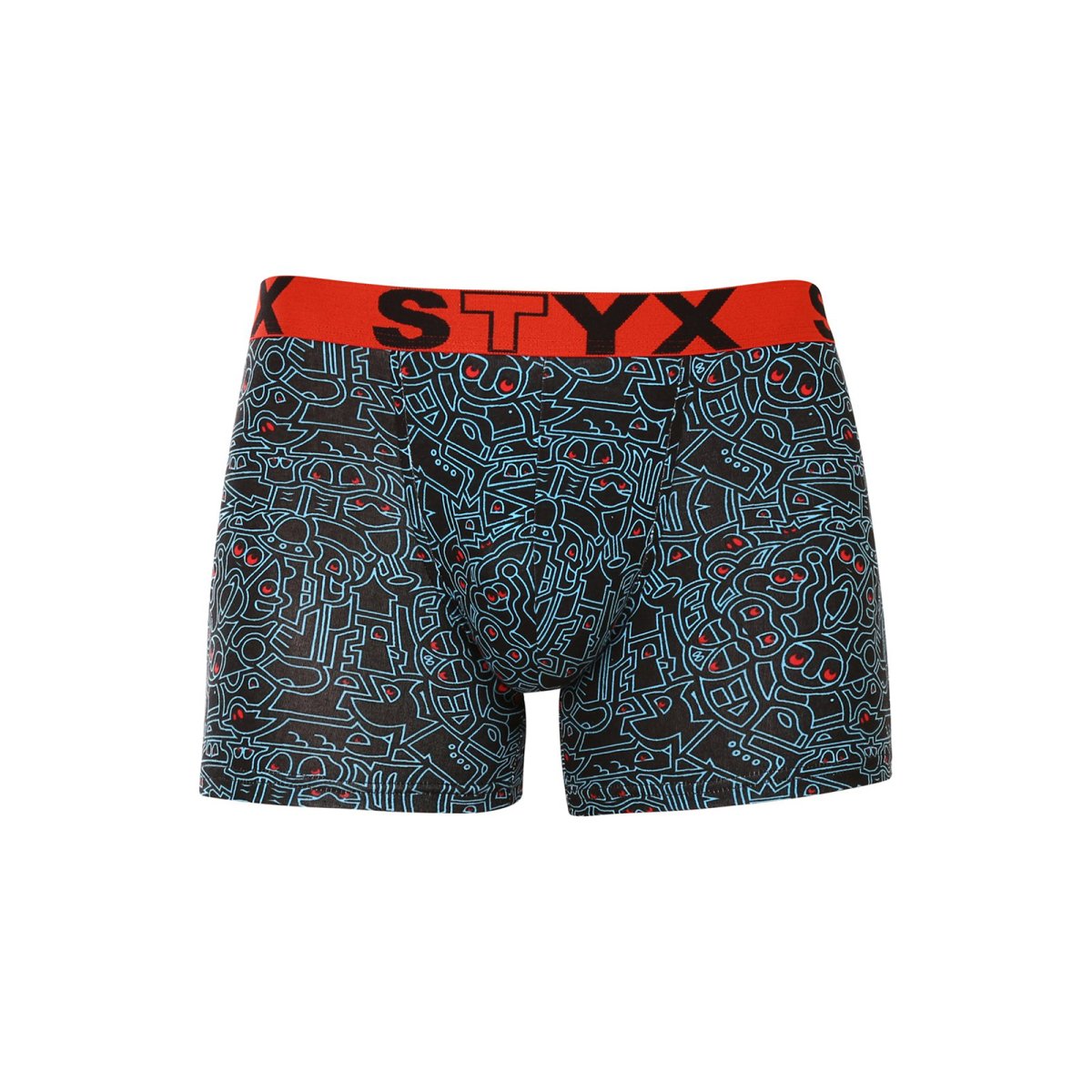 Styx Pánské boxerky long art sportovní guma doodle (U1256) M Styx