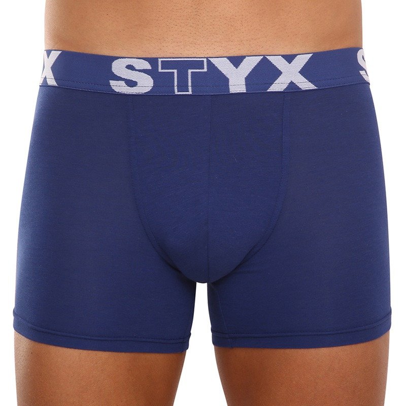 Styx Pánské boxerky long sportovní guma tmavě modré (U968) L Styx