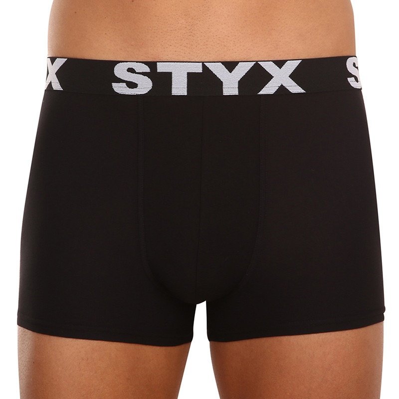 Styx Pánské boxerky sportovní guma nadrozměr černé (R960) 3XL Styx