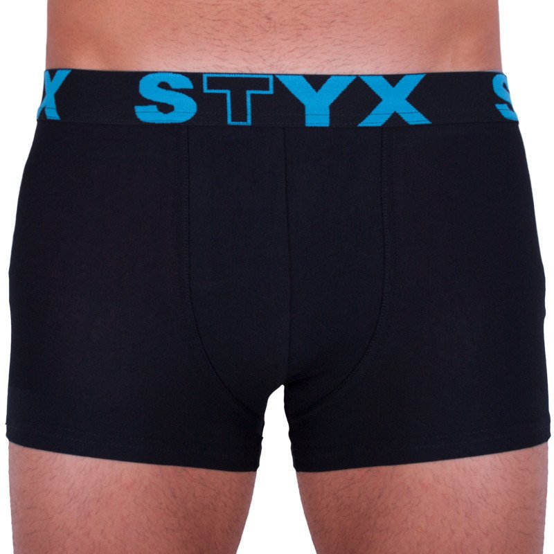 Styx Pánské boxerky sportovní guma nadrozměr černé (R961) 3XL Styx