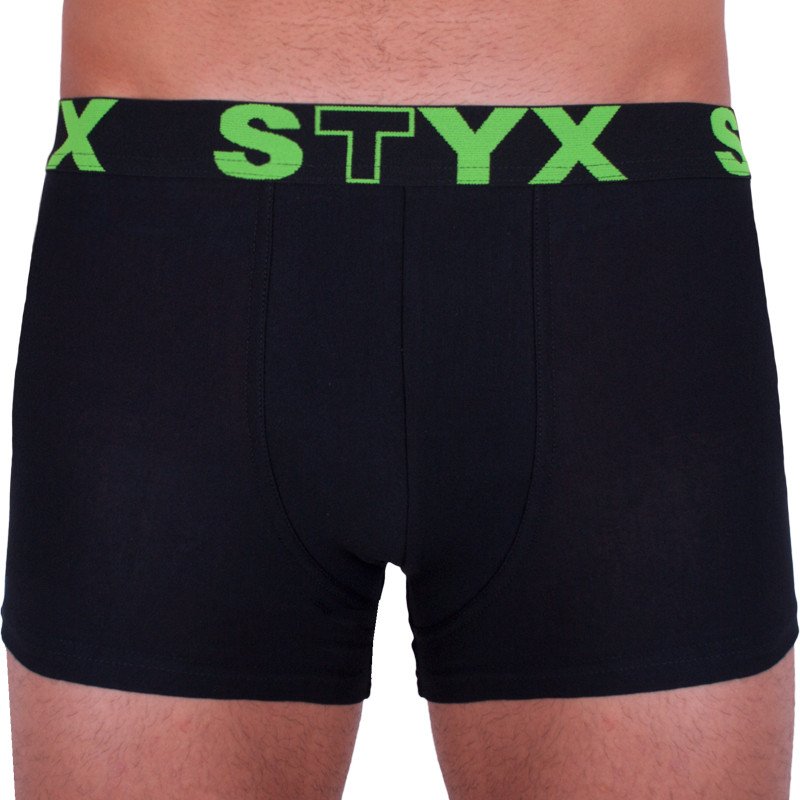 Styx Pánské boxerky sportovní guma nadrozměr černé (R962) 3XL Styx