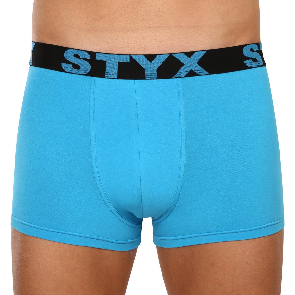 Styx Pánské boxerky sportovní guma nadrozměr světle modré (R1169) 3XL Styx