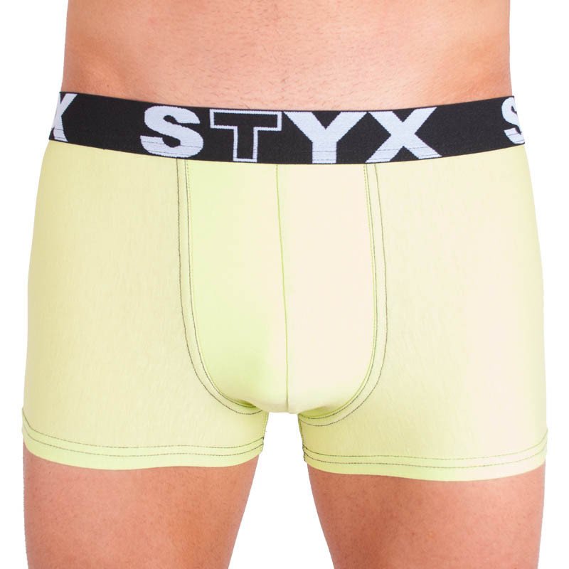 Styx Pánské boxerky sportovní guma nadrozměr zelenkavé (R4) 3XL Styx