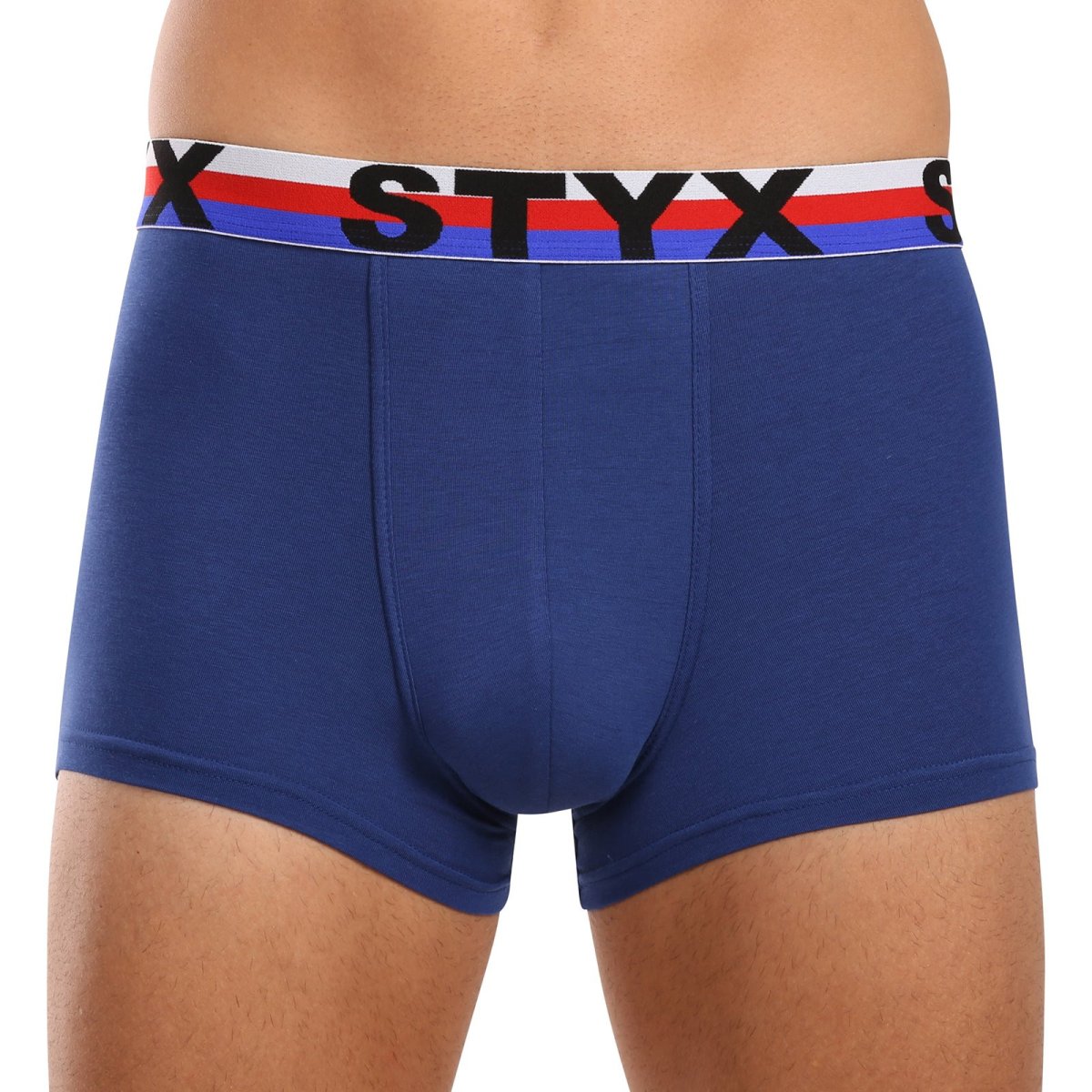 Styx Pánské boxerky sportovní guma tmavě modré trikolóra (G1968) XL Styx