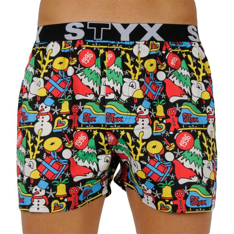 Styx Pánské trenky art sportovní guma Vánoce (B1258) M Styx