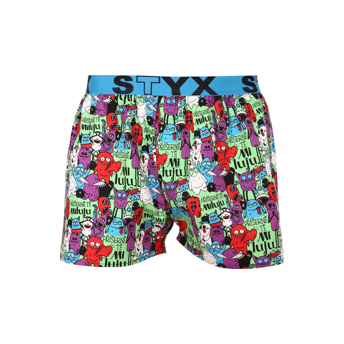 Styx Pánské trenky art sportovní guma příšerky (B1555) XL Styx