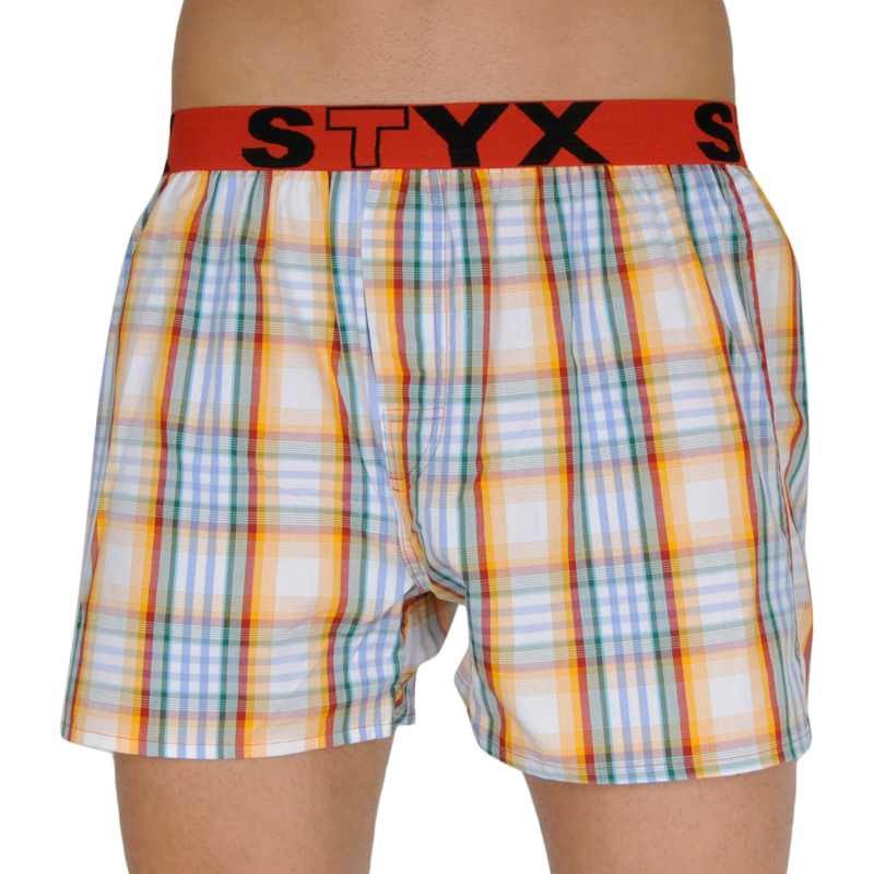 Styx Pánské trenky sportovní guma vícebarevné (B105) XL Styx