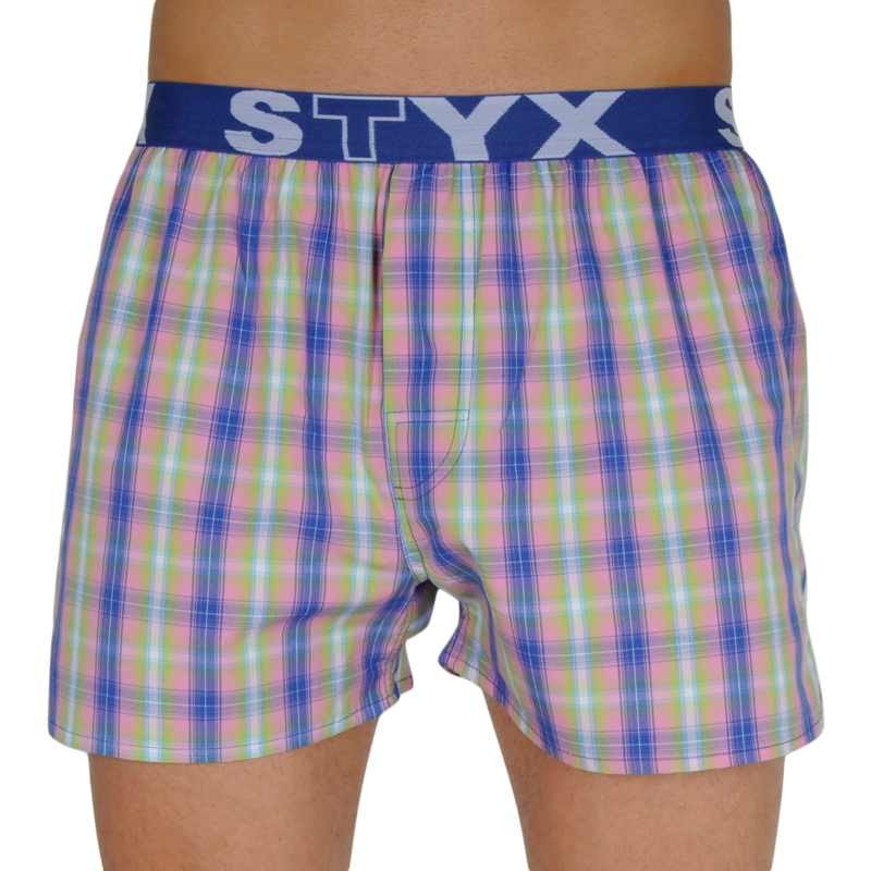 Styx Pánské trenky sportovní guma vícebarevné (B108) XL Styx