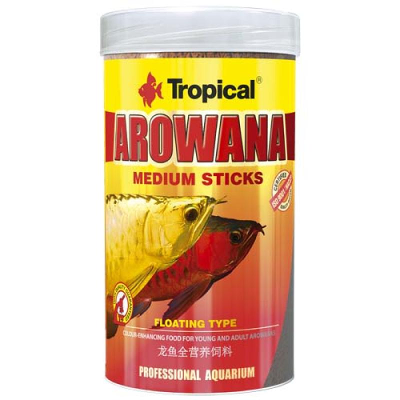 Tropical Arowana Medium 250ml/90g vyfarbujúce krmivo pro střední cichlidy a mladé Aro Tropical