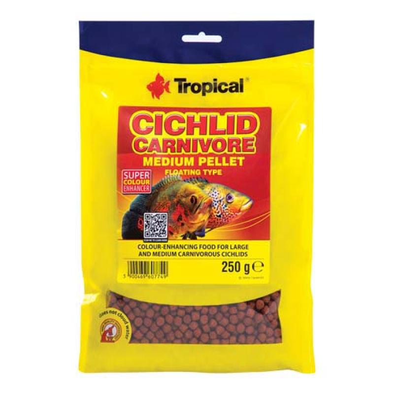 Tropical Cichlid Carnivore Medium Pellet 250g krmivo pro cichlidy Tropical