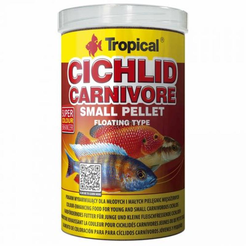 Tropical Cichlid Carnivore Small Pellet 1000ml/360g krmivo pro cichlidy Tropical