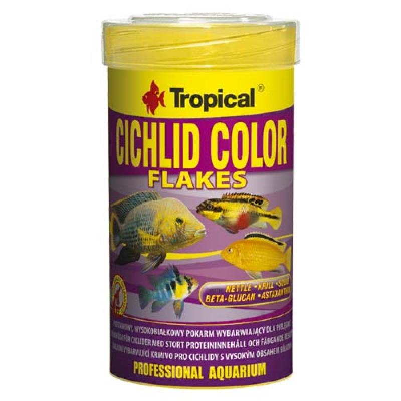 Tropical Cichlid Color 100ml/20g základní krmivo s vysokým obsahem bílkovin pro cichl Tropical