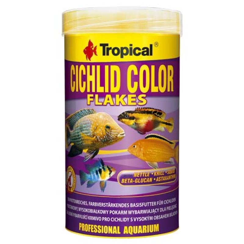 Tropical Cichlid Color 250ml/50g základní krmivo s vysokým obsahem bílkovin pro cichl Tropical