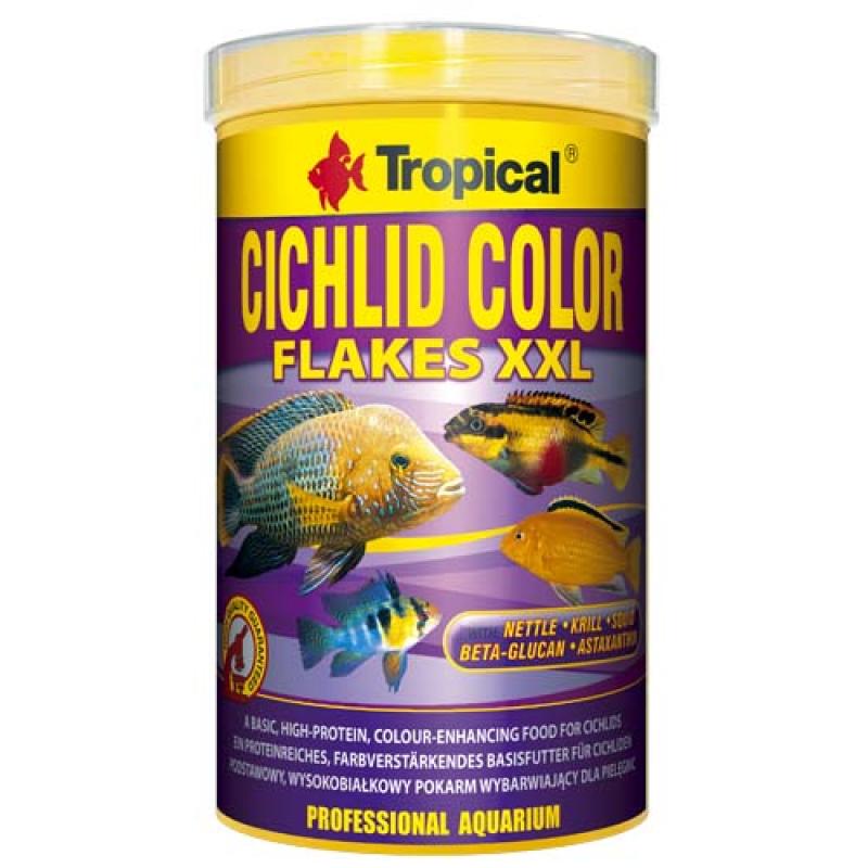 Tropical Cichlid Color XXL 1000ml/160g základní krmivo s vysokým obsahem bílkovin pro Tropical