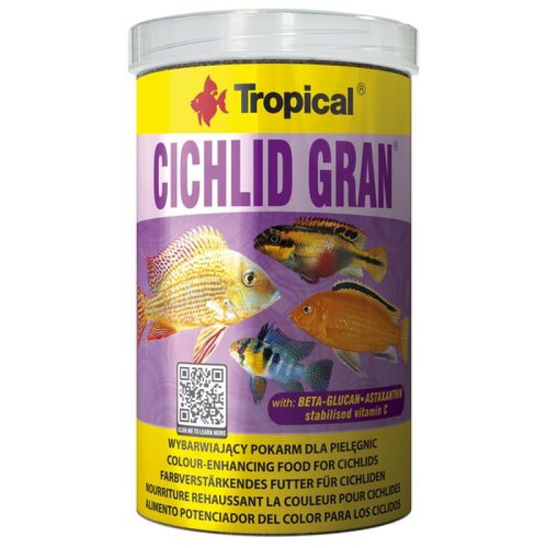 Tropical Cichlid Gran 1000ml/550g krmivo s beta-glukanem pro cichlidy Tropical