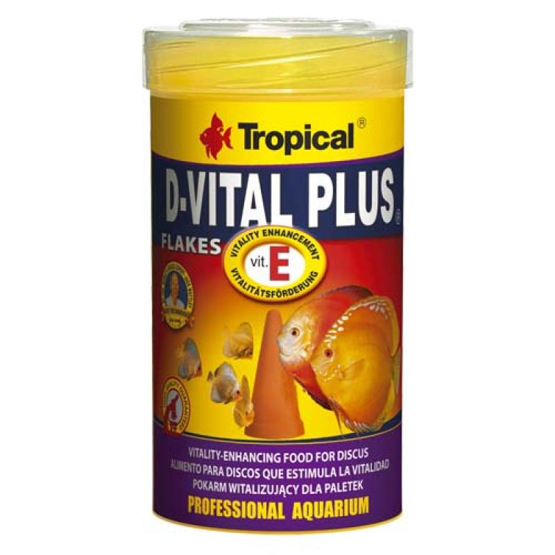 Tropical D-Vital Plus 100ml/20g vločkové krmivo pro všechny druhy discusů s vitamíne Tropical