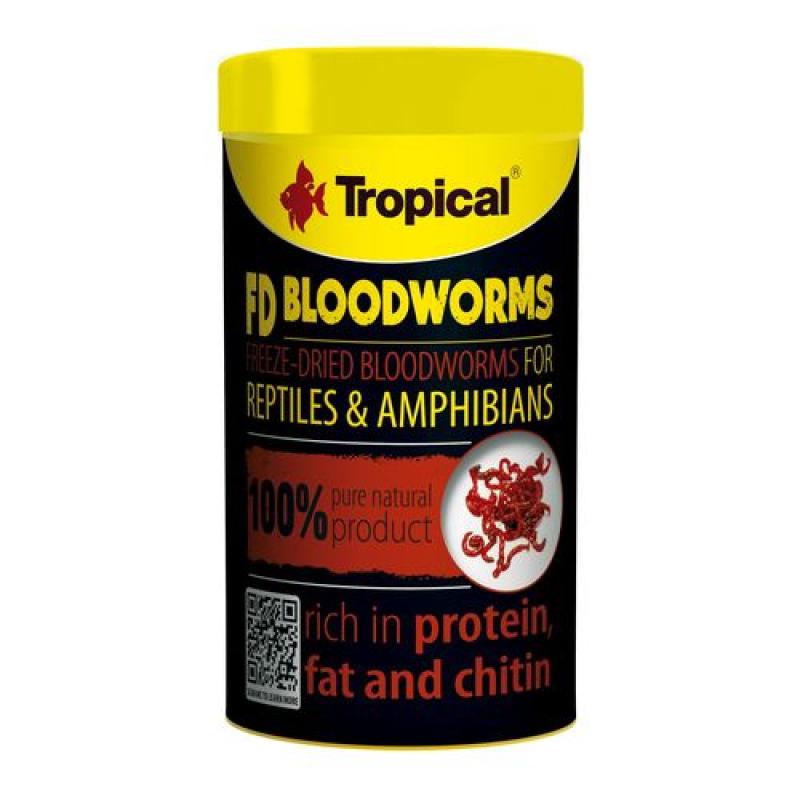 Tropical FD Blood Worms 100ml/7g lyofilizované patentky pro plazy a obojživelníky Tropical