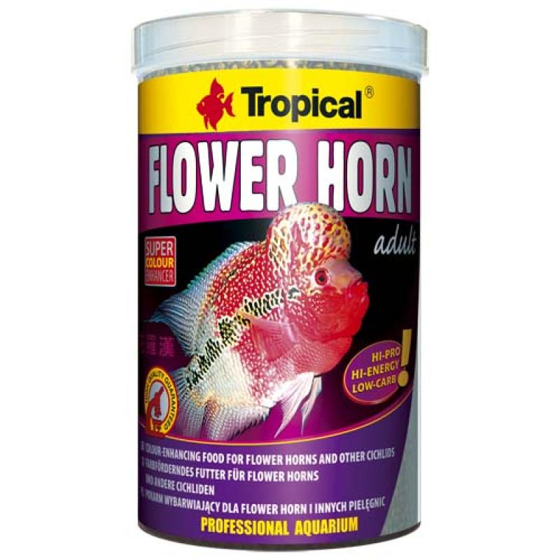 Tropical Flower Horn Adult Pellet 1000ml/380g vyfarbujúce krmivo pro Flower Horn a jiné Tropical