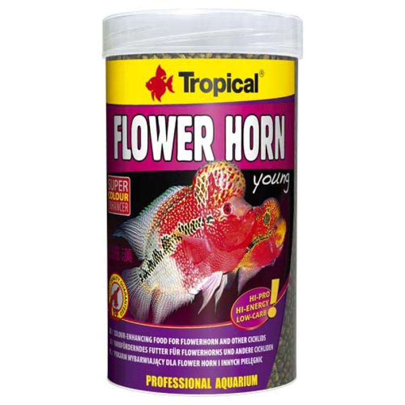 Tropical Flower Horn Young Pellet 250ml/95g vyfarbujúce krmivo pro Flower Horn a jiné c Tropical