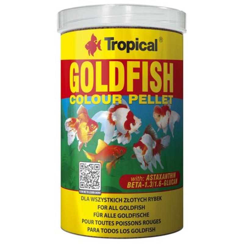 Tropical Goldfish Pellet 1000ml/360g krmivo pro závojnatky Tropical