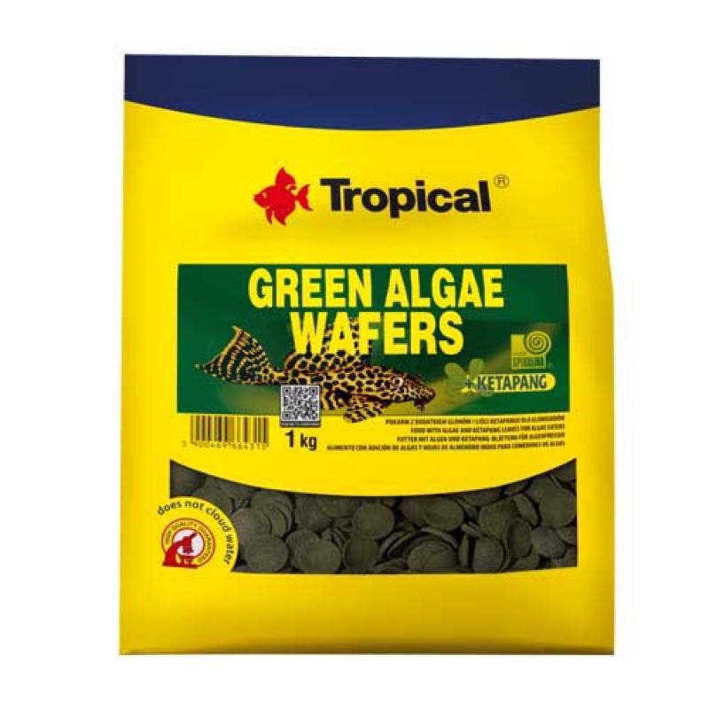 Tropical Green Algae Wafers 1kg krmivo ve formě oplatek se spirulinou Tropical